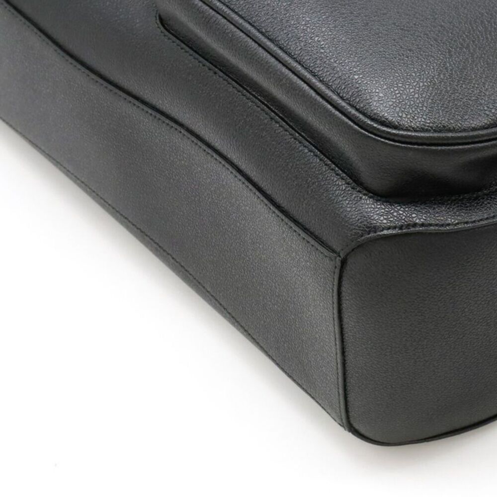 Bulgari Week End Black Leather Shoulder Bag (Pre-Owned) - Picture 4 of 9